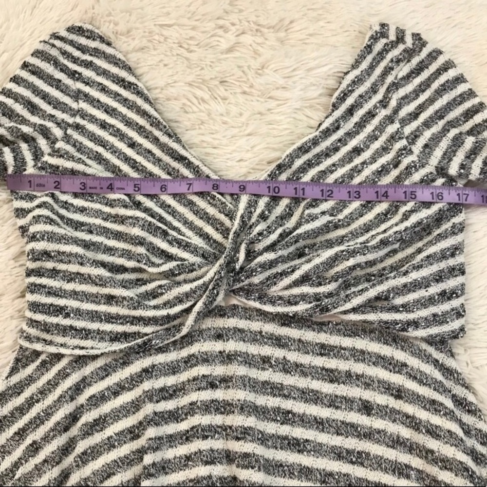 Free People Striped Knit V-neck Dress - Picture 6 of 7